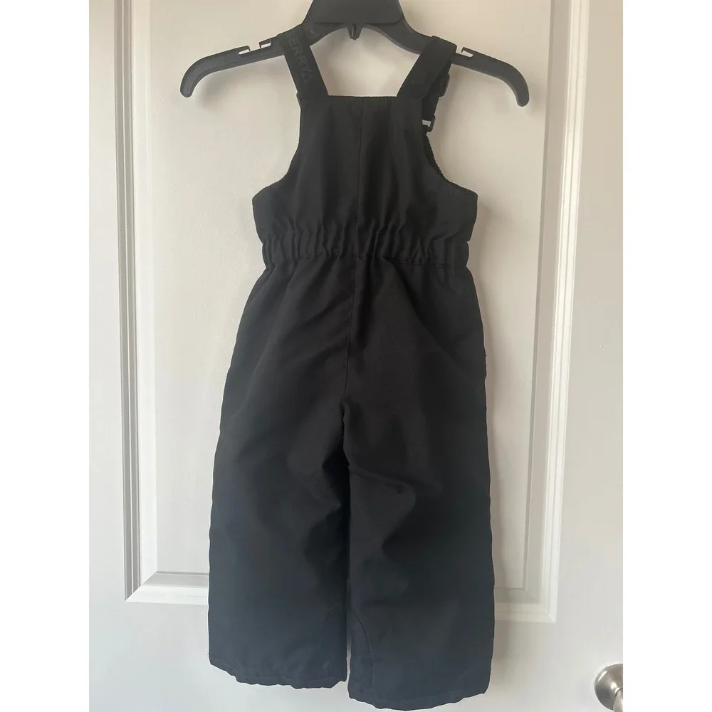 Gerry Kids Black Insulated Snow Bibs Overalls Winter Pants Size 3T RN117732
